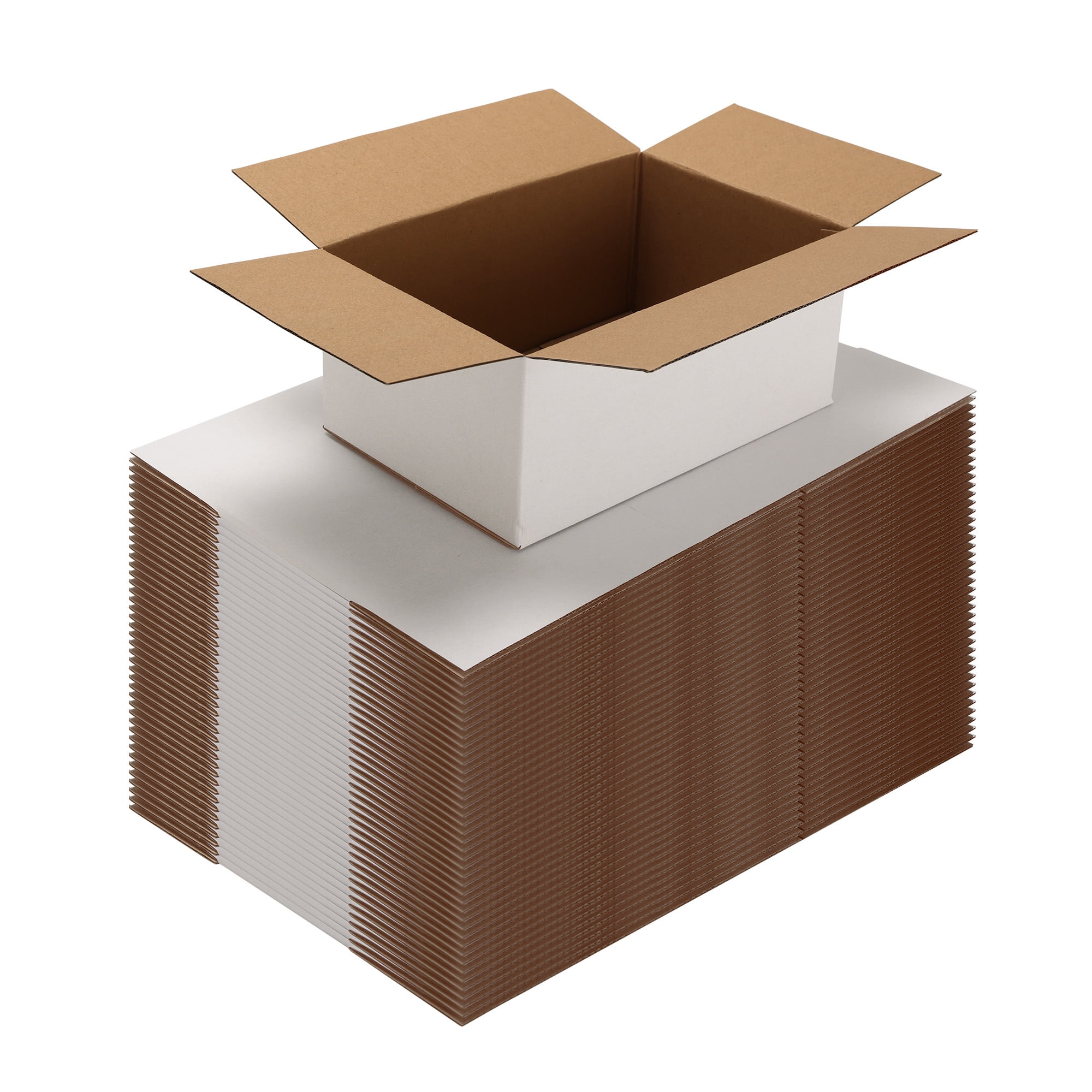 9X6X4 Shipping Boxes, 40 Pack Corrugated Cardboard Mailer Box for Packing and Mailing, White