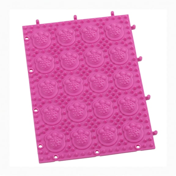 9X7 Inch Cat Scratcher Mat Cat Massage Floor Mat Rubber Non Slip Waterproof Pet Grooming Pad for Indoor Cats Magenta 1 Pack