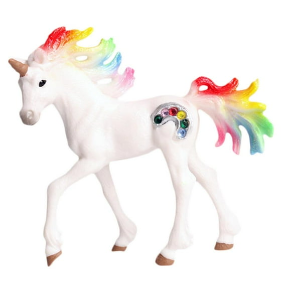9cm Animal Model Painted Horse FiguresTrain Layout Landscape Model Animal Toy Model