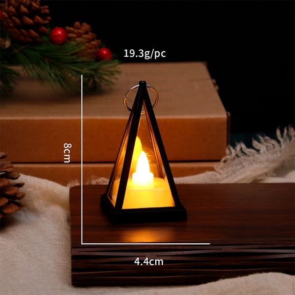 9cm Mini Led European Triangle Light Simulation Cande Light Dollhouse Miniature Night Lamp Home Model Decor Toy