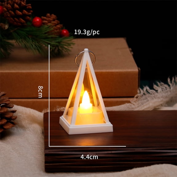9cm Mini Led European Triangle Light Simulation Cande Light Dollhouse Miniature Night Lamp Home Model Decor Toy