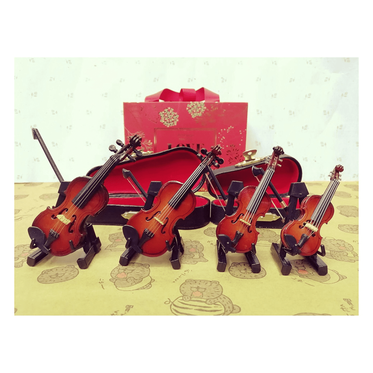 9cm Mini Musical Instruments, Violin Model Ornaments, Home Accessories