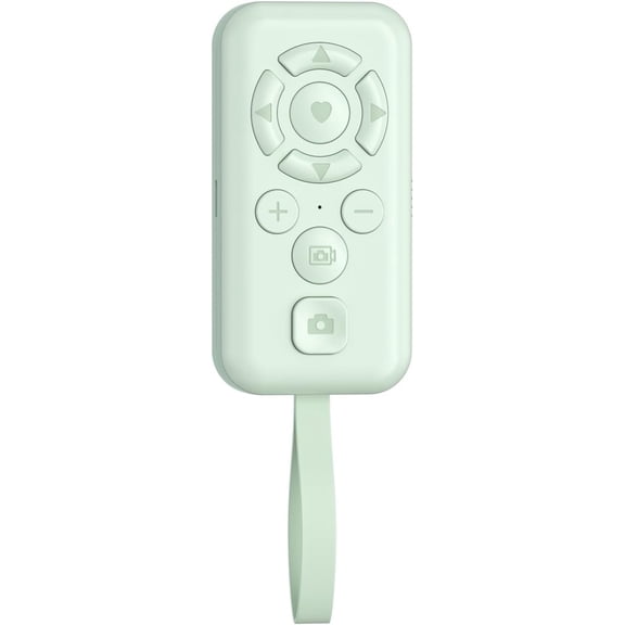 9cm Remote Control for & Android, Page Turner with 5.3, Camera Shutter & Zoom, Slide Clicker for PPT, 80mAh Rechargeable Long Life (Green)