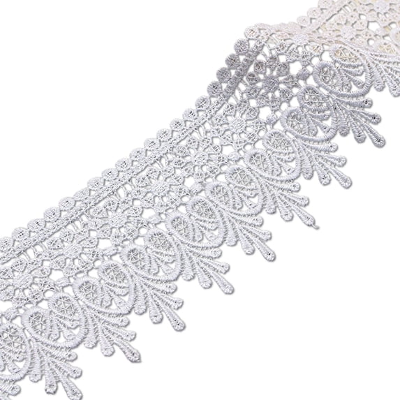 9cm Wide Lace Trim For Wedding Dress Embellishment, DIY Sewing And Craft Packaging Decor, Fabric Ribbon Border (Multicolor ,91*9CM)