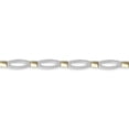 thumbnail image 1 of 9ct 2-Colour Gold Jewelco London Collared Satin Oval 6mm Bracelet 7.5 inch 19cm, 1 of 5