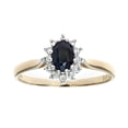 thumbnail image 1 of 9ct Gold Jewelco London Diamond Oval Sapphire Classic Royal Oval Cluster Ring, 1 of 7