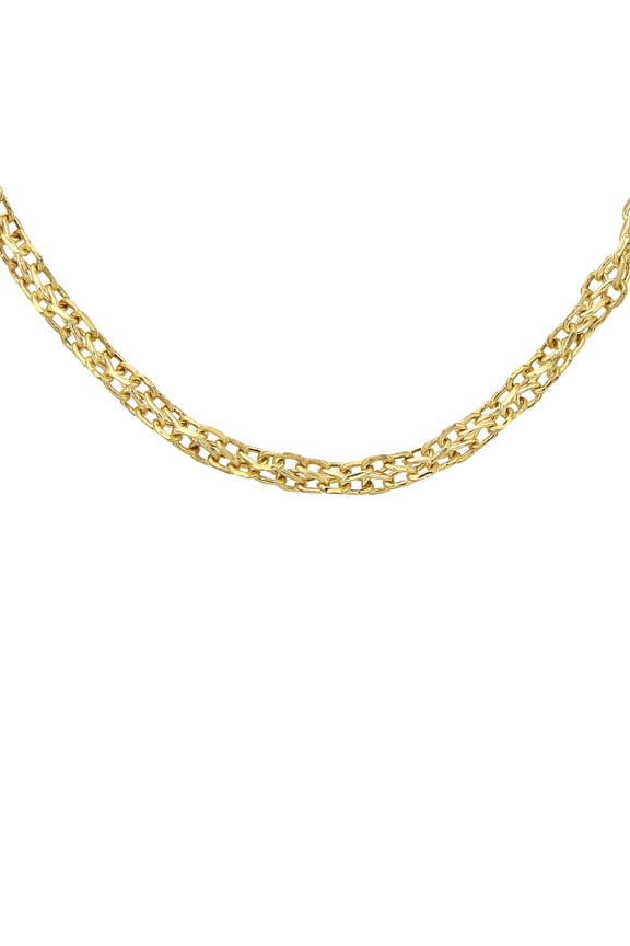9ct Gold Jewelco London Figure of 8 Infinity Link Chain Necklace 3mm