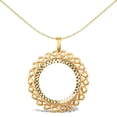 thumbnail image 1 of 9ct Gold Jewelco London Loop Spiral Frame Full Sovereign Coin Mount Pendant, 1 of 5