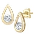 thumbnail image 1 of 9ct Gold Jewelco London Round 1/2ct Diamond Solitaire Stud Earrings, 1 of 4