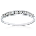 thumbnail image 1 of 9ct White Gold Jewelco London 1/4ct Diamond Dozen Stone Channel Eternity Ring, 1 of 6