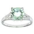 thumbnail image 1 of 9ct White Gold Jewelco London Diamond Cushion Amethyst Split Pave Solitaire Ring, 1 of 7