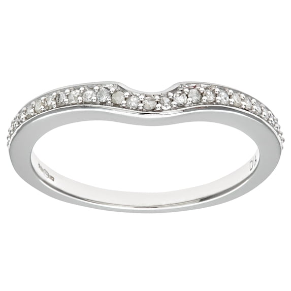 9ct White Gold Jewelco London Diamond Engagement-ring Accessory Eternity Ring