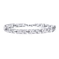 thumbnail image 1 of 9ct White Gold Jewelco London Round 10pts Diamond Filigree Paper Link Bracelet, 1 of 4