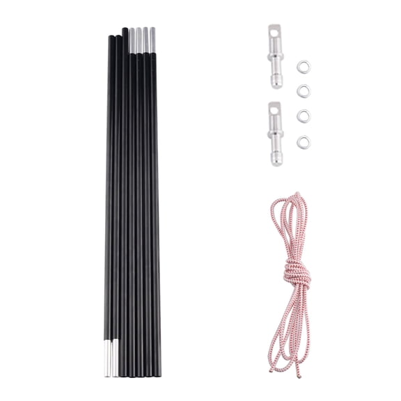 9ft 2 Poles Pack Aluminum Tent Poles Replacement Repair Kit