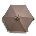 thumbnail image 1 of 9ft 6 Ribs Replacement Umbrella Canopy w/Fringed Valance in Taupe (Canopy Only), 1 of 3