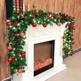 thumbnail image 1 of 9ft Christmas Garland with Lights Pine Garland with Red Berry for Christmas Decoration Outdoor Indoor Stairs Fireplace Home Holiday A19, 1 of 1