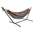 thumbnail image 1 of 9ft Double Hammock Combo with Carry Bag and Stand - Caribbean Rainbow Pattern, 1 of 6