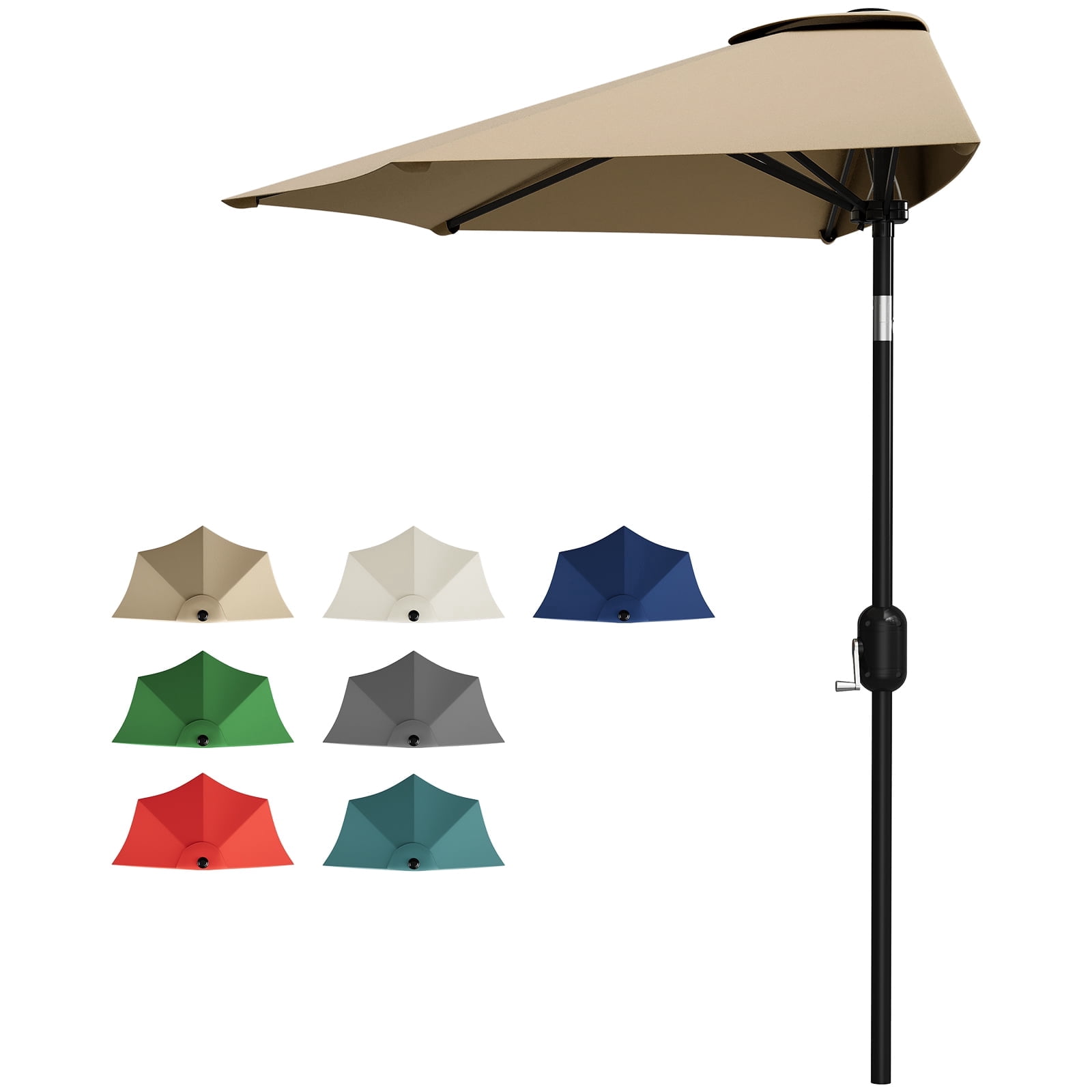 GOGRANT 98.4 in Round Market Patio Umbrellas, UV Resistant