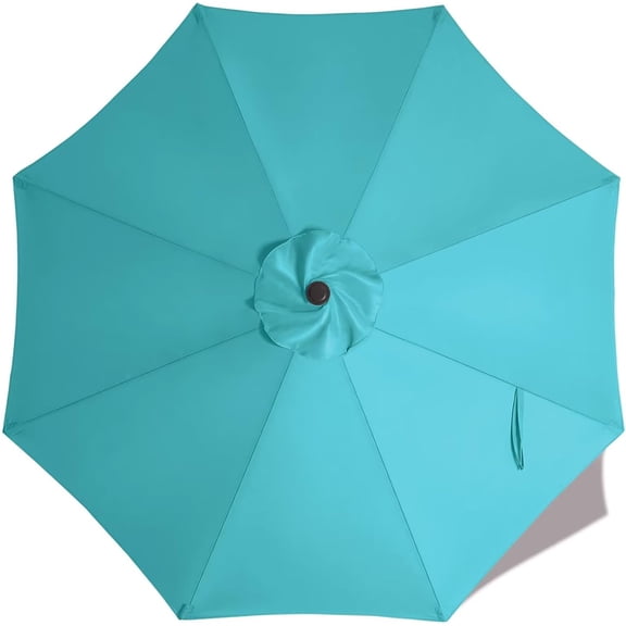 ABCCANOPY 9ft Outdoor Umbrella Replacement Top Suit 8 Ribs (Turquoise)