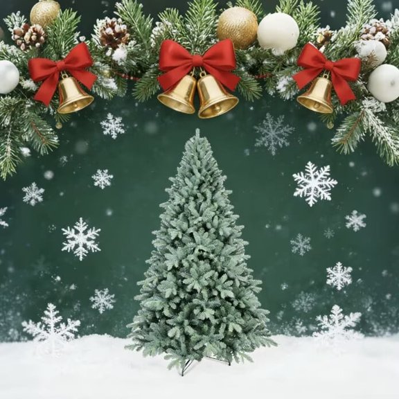 9ft PE/PVC Hybrid Automatic Christmas Tree - Steel Wire Support Easy-Open Holiday Decor