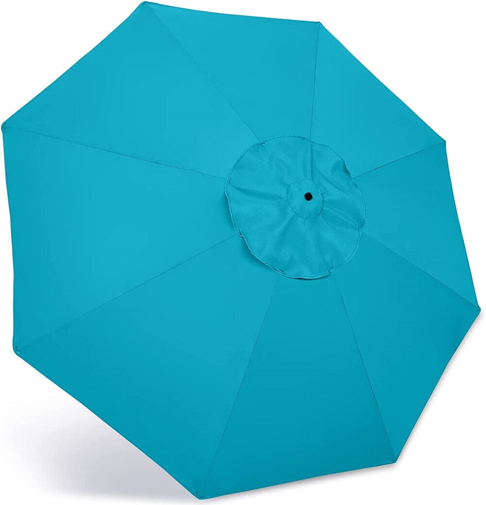 Turquoise Round Polyester 9ft Patio Umbrella Replacement Canopy