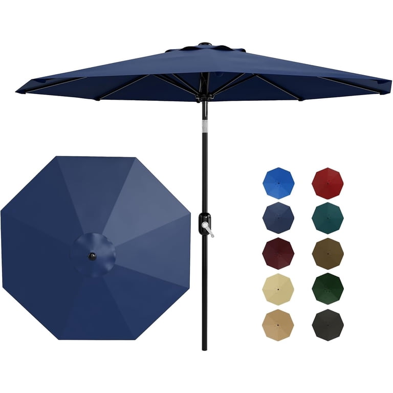 100 uv protected patio umbrella Kiss the Water 10' x 6.5' Umbrella, Rectangular Patio Umbrella, Metal Pole Square Outdoor with Crank and Push Button Tilt, Large Outdoor Umbrella with Polyester Canopy, Dark Red x 10 ft 9' x 9' Solar Lighted