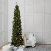 9ft. Pre-Lit Rothwell Slim Artificial Christmas Tree, Warm White LED Lights by Ashland