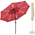 thumbnail image 1 of 9ft Prelit Umbrella 3-Tiered Patio Umbrella with Lights, Cherry Tomato, 1 of 7
