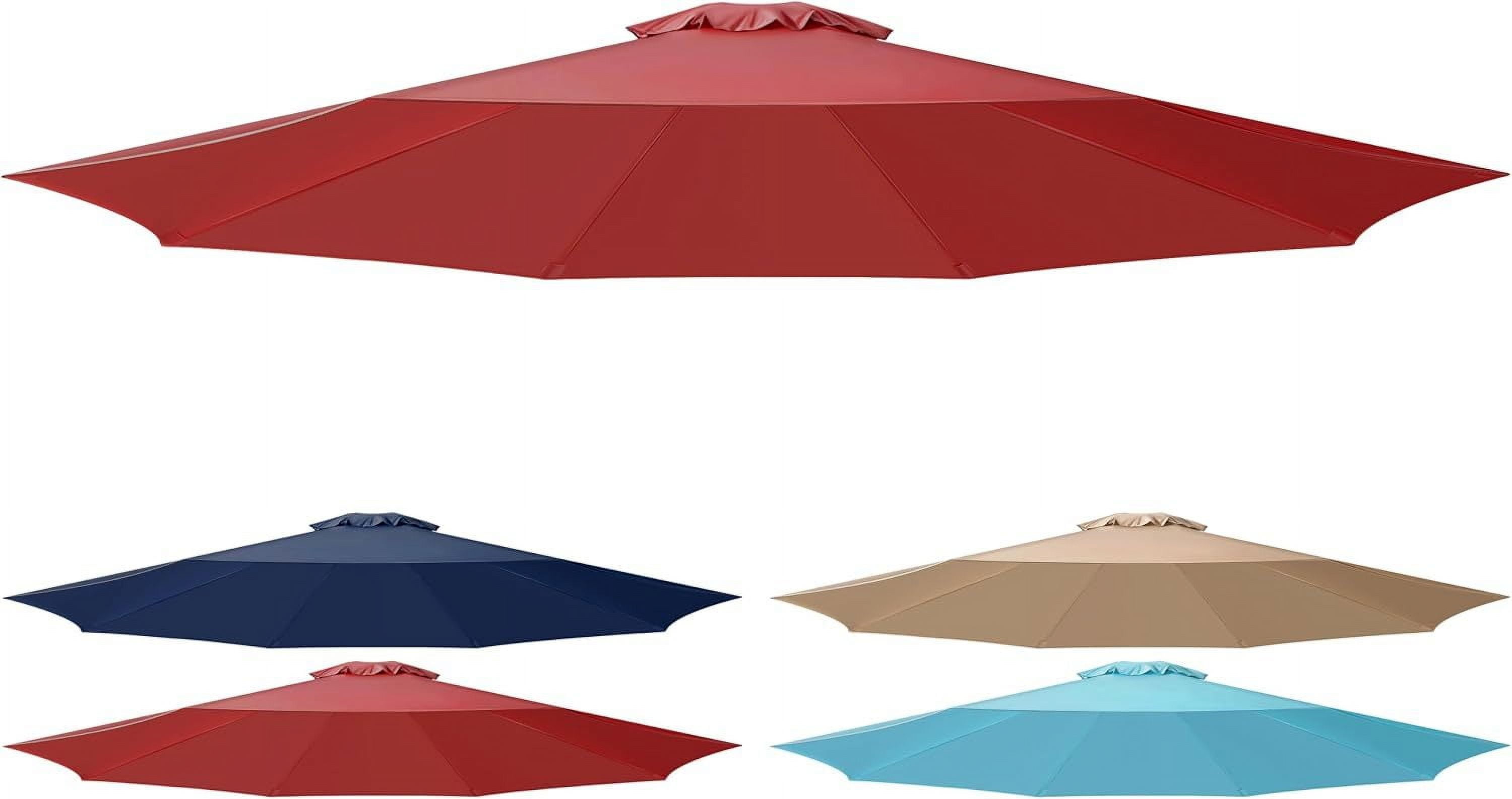 9ft Red Patio Umbrella Canopy Replacement - Outdoor Table Market ...