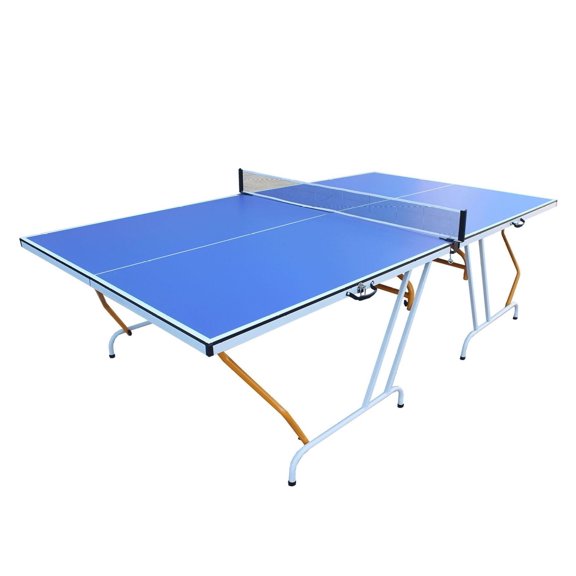 9ft Table Tennis Table Set - Foldable Ping Pong Table, Mid-Size for Indoor Game, Includes Net, Paddles & Balls