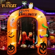 9ft Tall Halloween Inflatable Pumpkin Archway with LED Lights Decor Outdoor Indoor Holiday Decorations