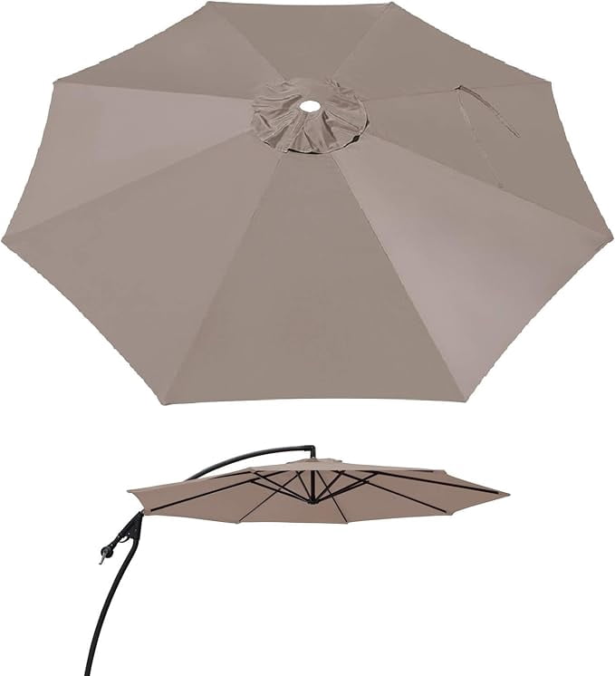 9ft Umbrella Top Cover Only Canopy 8rib Patio Replacement Canopy Outdoor (Canopy Only)
