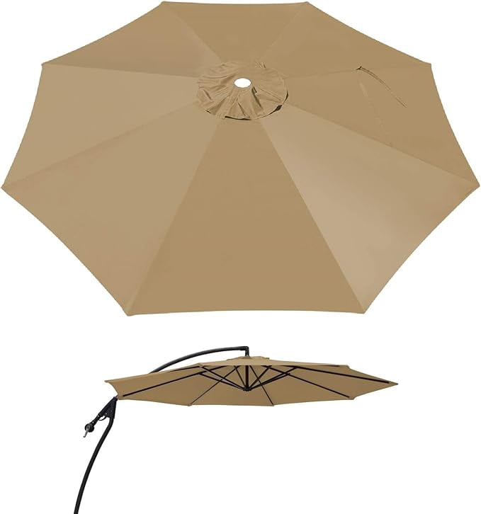 9ft Umbrella Top Cover Only Canopy 8rib Patio Replacement Canopy Outdoor (Canopy Only)