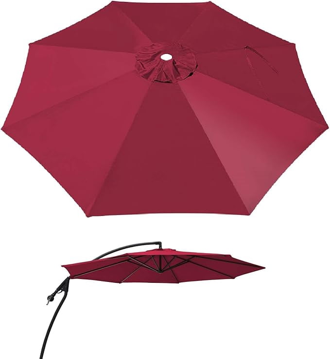 9ft Umbrella Top Cover Only Canopy 8rib Patio Replacement Canopy Outdoor (Canopy Only)