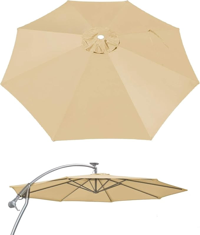 9ft Umbrella Top Cover Only Canopy 8rib Patio Replacement Canopy Outdoor (Canopy Only)