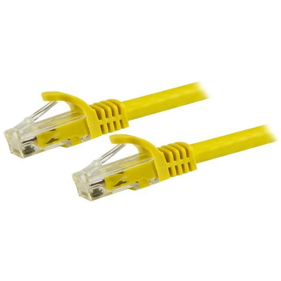 StarTech 9ft CAT6 Ethernet Cable - Yellow CAT 6 Gigabit Ethernet Wire -250Mhz 100W PoE RJ45 UTP Network Patch Cord Snagless with Strain Relief (N6PATCH9YL)