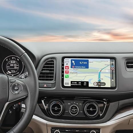9in Android 13 Car Stereo Radio GPS Navigation 2+64G for Honda Vezel XRV/HRV 2014-2019 with Carplay Android Auto Bluetooth WiFi FM/RDS SWC + AHD Backup Camera