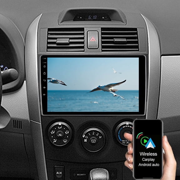 9in Android 13 Car Stereo Radio GPS Navigation for Toyota Corolla 2009-2013 Built-in Wireless CarPlay Android Auto Bluetooth FM/RDS WiFi/SWC/Mirror Link