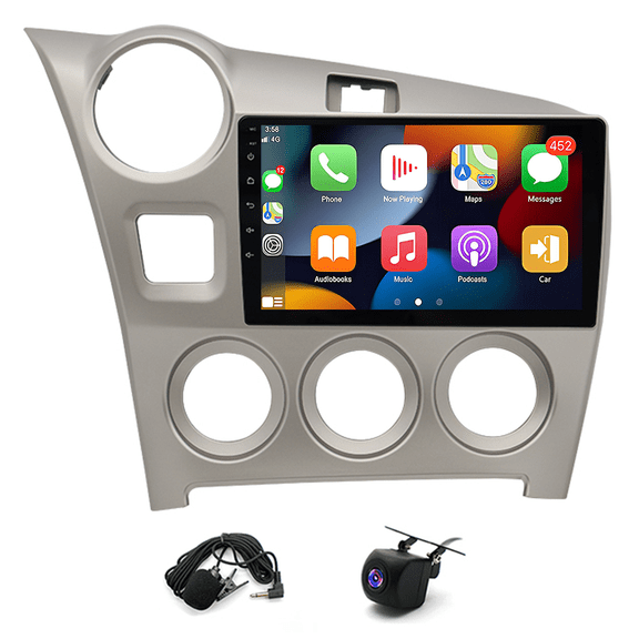 9in Android 15 Car Stereo for Toyota Matrix 2009-2014, w/Carplay & Auto + DAB+/GPS/SWC/Rear Cam