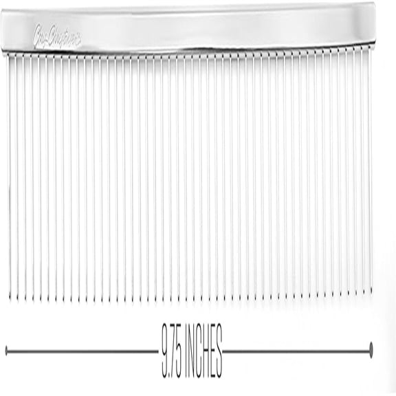 9in Coarse Poodle Butter Comb, Groom Like a Professional, Rounded Corners Prevent Friction and Breakage, Solid Brass Spin with Steel Teeth, Chrome Finish