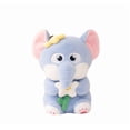 thumbnail image 1 of 9in Flower-Holding Baby Elephant Plush Toy - Sitting Pose Soft Stuffed Animal, Cute Floral Bouquet Decor, Huggable Elephant Doll for Kids Gifts Home Decor, 1 of 8
