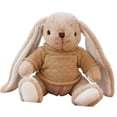 thumbnail image 1 of 9in Huggable Bunny Stuffed Animal Wearing Solid Color Knit Sweater Rabbit Plushie Collectible Soft Toy for Bedroom Decor Holiday Present, 1 of 6