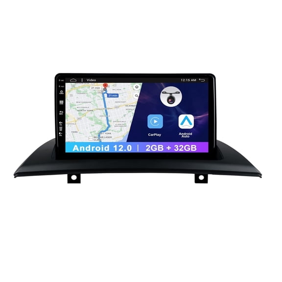 Sehmtoo Car Radio 9in IPS Screen Android 12 Double Din Car Stereo For BMW X3 E83 2004-2012 - Built-in GPS/Carplay - Free Camera -Support DAB WIFI BT5.0 SWC Mirrorlink Head unit [2GB+32GB]