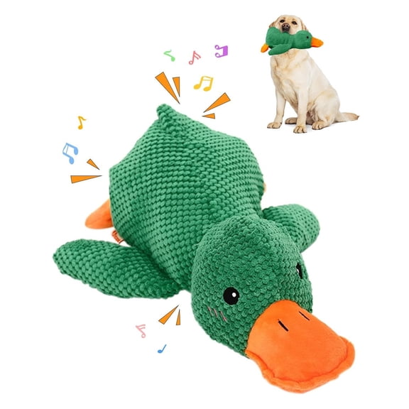9in Quack-Quack Duck Dog Toy, 2025 New Durable Mellow Dog Calming Dogs' Emotion for Indoor Puppy, Yellow Chew Toys Best Friends Calming Duck Toy Suitable for All Dogs