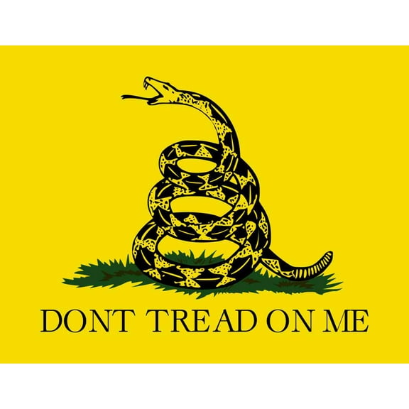 9in x 7in Gadsden Flag Vinyl Sticker Dont Tread On Me Snake Decal