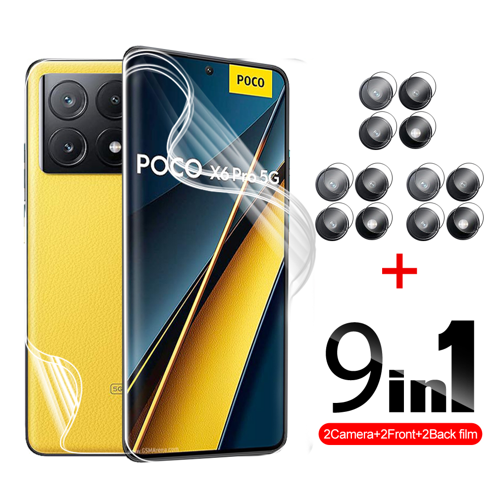 9in1 AntiScratch hydrogel film For Xiaomi Poco X6 Pro 5G 2024 Front