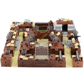 FLOWER LEGEND WW2 Bunker Building Set, Military Base Trench Blocks, 1342 Pieces, Compatible with Major Collections