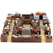 FLOWER LEGEND WW2 Bunker Building Set, Military Base Trench Blocks, 1342 Pieces, Compatible with Major Collections