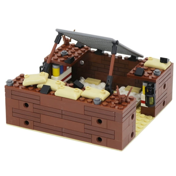 9in1 WW2 Bunker Building Set of Military Base Trench For Army Base Battlefield Combat Scenarios , Trench 145 Pcs