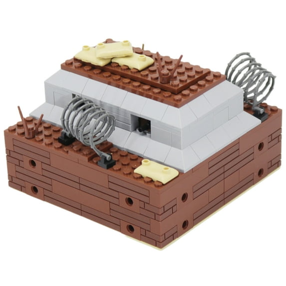 9in1 WW2 Bunker Building Set of Military Base Trench For Army Base Battlefield Combat Scenarios , Trench 178 Pcs